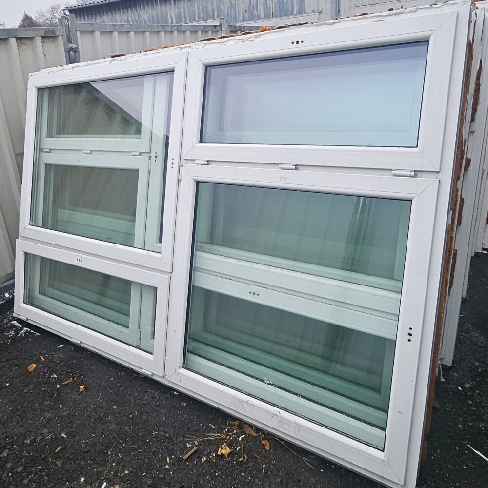 Použité plastové okno 270x175 cm, biele, dvojsklo