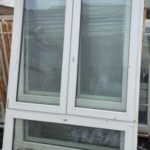 Použité plastové okno 155x230 cm, biele, dvojsklo